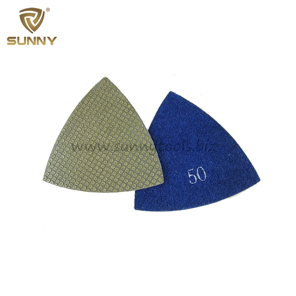 Electroplated Triangle Diamond Polishing Pads for Marble and Glass
