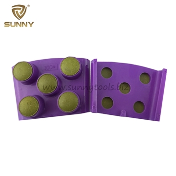 Dotted HTC resin diamond polishing pads for concrete