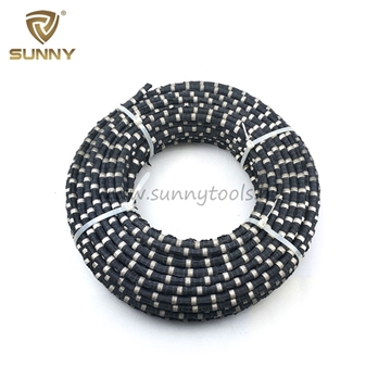 11.5mm ruber coating diamond wire saw rope for marble quarrying
